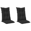 vidaXL Set di cuscini per sedia alta 2 pz Poliestere Melange nero