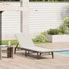 vidaXL Lettino Prendisole con Cuscini Beige in Polyrattan