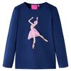 vidaXL Maglietta da Bambina Maniche Lunghe Blu Marino 128