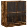vidaXL Mobile con Ante in Vetro Rovere Fumo 68x37x75,5 cm