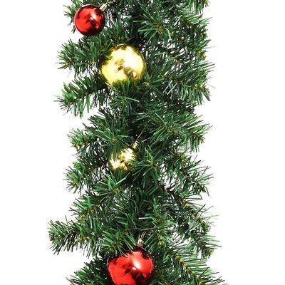 vidaXL Ghirlanda di Natale Decorata con Palline 20 m