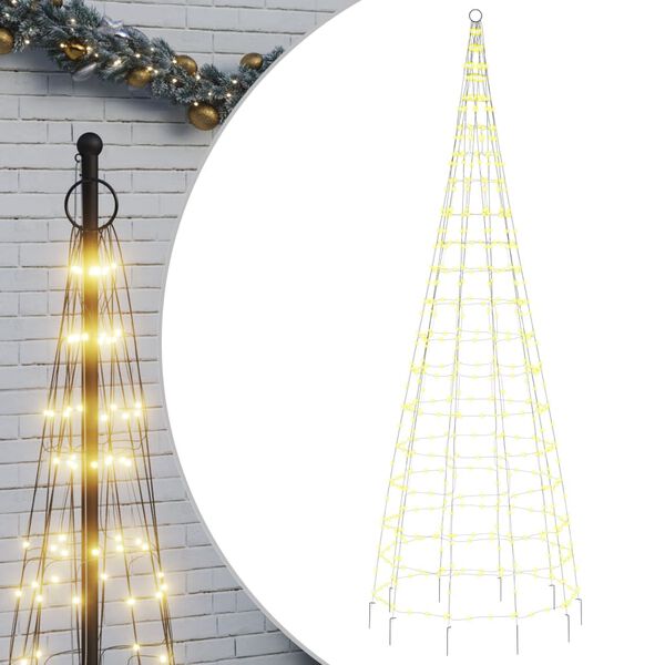 vidaXL Albero di Natale a LED 550 LED Bianco Caldo 300 cm