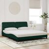 vidaXL Letto con Materasso Verde Scuro 180x200 cm in Velluto