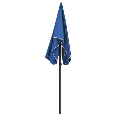 vidaXL Ombrellone da Giardino con Palo 200x130 cm Azzurro