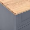 vidaXL Comodino Grigio e Marrone 40x30x50 cm in Legno di Paulownia