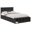 vidaXL Struttura del letto Nero 135 x 190 cm Legno ingegnerizzato