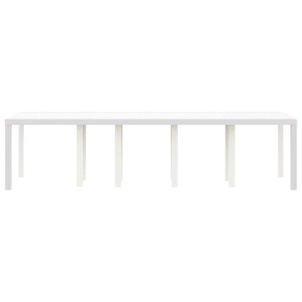 vidaXL Tavolo da Pranzo da Giardino Bianco 300 x 100 x 73 cm