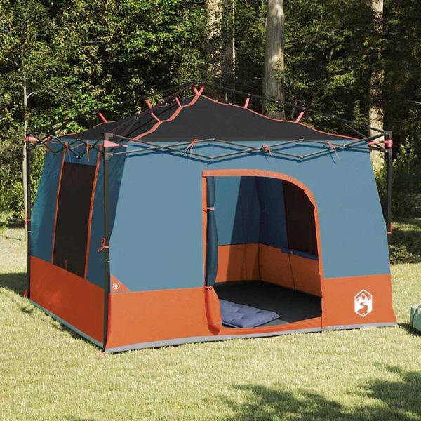 vidaXL Tenda interna Grigio e arancione 290 x 288 x 234 cm taffetà