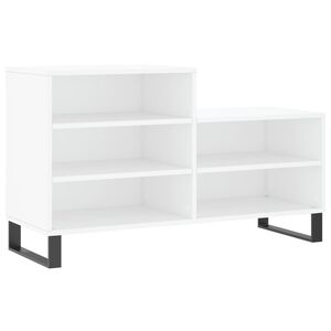 vidaXL Scarpiera Bianca 102x36x60 cm in Legno Multistrato