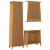 vidaXL Set Mobili da Bagno 3 pz in Legno Massello di Pino