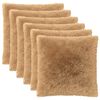 vidaXL Federa 6 pcs HEERLEN Tortora 60 x 60 cm Fleece PV