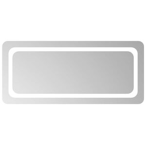 vidaXL Specchio da bagno LED Trasparente 90 x 40 cm vetro temperato