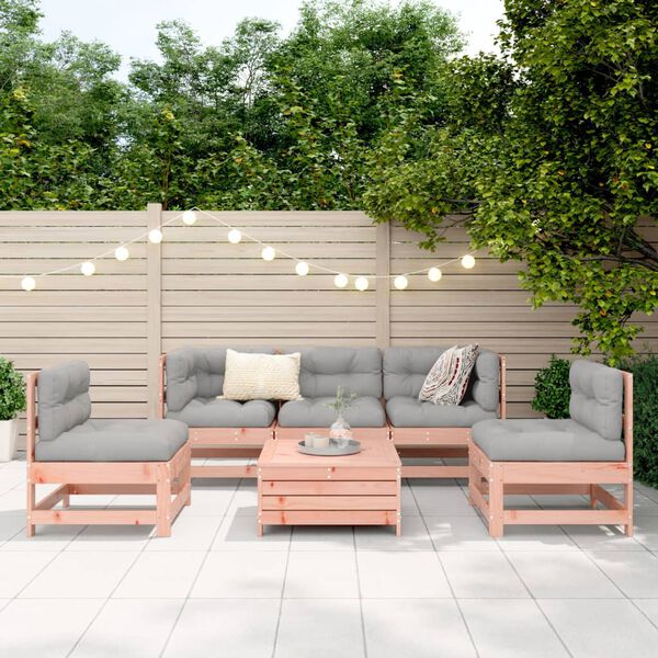 vidaXL Set Divani da Giardino 6 pz in Legno Massello Abete Douglas