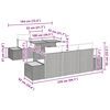 vidaXL Set Divano da Giardino 6 pcs Grigio Poly Rattan