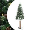 vidaXL Albero di Natale snodato con 300 LED Verde e Bianco 210 cm
