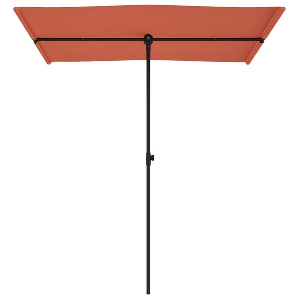 vidaXL Ombrellone da Giardino Palo in Alluminio 180x110cm Terracotta