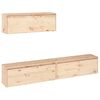 vidaXL Mobili Porta TV 3 pz in Legno Massello di Pino