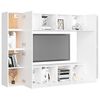 vidaXL Set Mobili Porta TV 8 pz Bianco in Legno Multistrato
