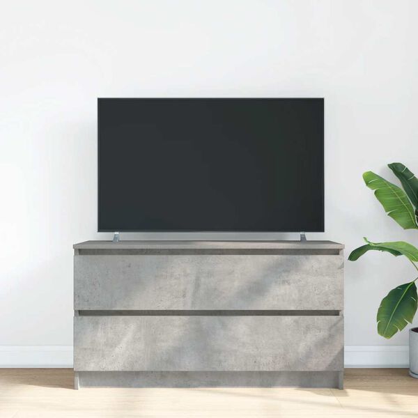 vidaXL Mobile Porta TV Grigio Cemento 100x35x54 cm Legno Multistrato