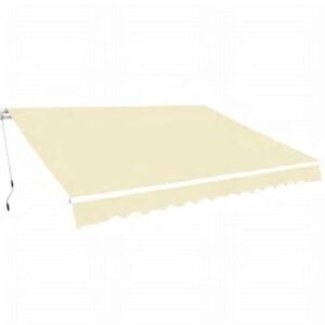 vidaXL Tenda da Sole Pieghevole Manuale 600 cm Crema