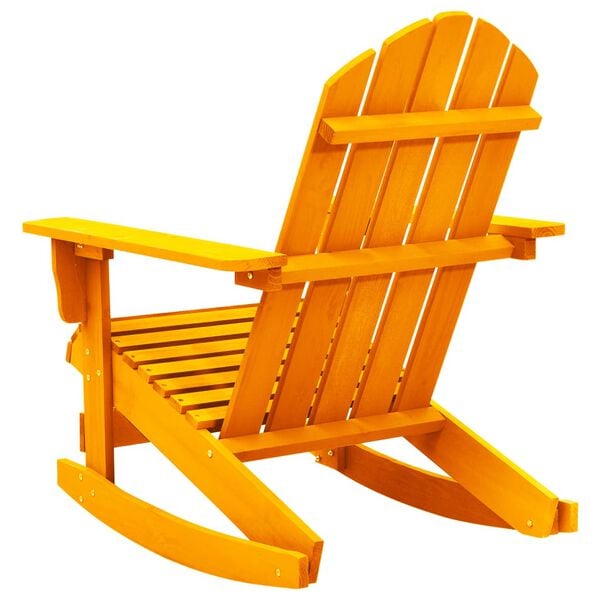 vidaXL Sedia a Dondolo Giardino Adirondack in Legno di Abete Arancione
