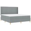 vidaXL Letto a molle con materasso Grigio chiaro 180 x 200 cm Tessuto