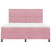 vidaXL Letto a Sorgente LED con materasso Rosa 180 x 200 cm Tessuto
