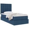 vidaXL Letto con contenitore e materasso Blu 90 x 200 cm Poliestere