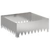vidaXL Bordura per Prato 60 x 60 x 20 cm Acciaio Argento