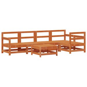 vidaXL Set Lounge da Giardino 6 pz Marrone Cera