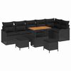 vidaXL Set Divano da Giardino 9 pz Nero polyrattan