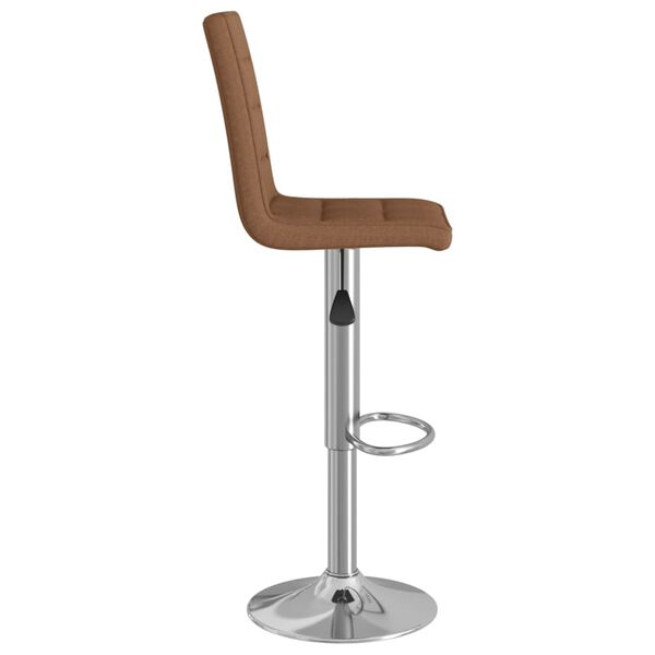 vidaXL Sgabello da Bar Marrone in Tessuto