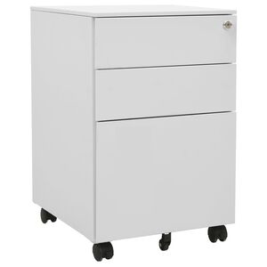 vidaXL Schedario Mobile Grigio Chiaro 39x45x60 cm in Acciaio