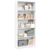 vidaXL Libreria Bianca 80x24x176 cm in Legno Multistrato