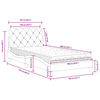 vidaXL Letto con Materasso Grigio Chiaro 100x200 cm in Velluto