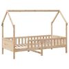 vidaXL Giroletto per Bambini con Cassetti 90x190cm Legno Massello Pino