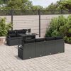 vidaXL Set Divano da Giardino con archiviazione 8 pcs Nero polyrattan