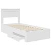 vidaXL Struttura del letto Bianco 90 x 190 cm Legno multistrato