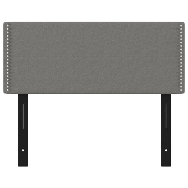 vidaXL Testiera Grigio Scuro 100x5x78/88 cm in Tessuto