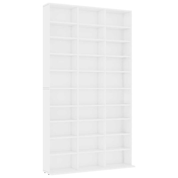 vidaXL Armadietto TV Bianco 102x23x177,5 cm in Legno Multistrato