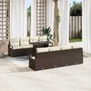 vidaXL Set Divano da Giardino 7 pcs Marrone e crema polyrattan