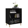 vidaXL Credenza Nera 57x35x70 cm in Legno Multistrato
