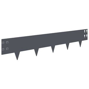 vidaXL Bordura per Prato 30 pcs 100 x 20 cm Acciaio Antracite