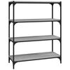 vidaXL Libreria grigio sonoma 80x33x100 cm Legno Multistrato e Acciaio