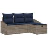 vidaXL Set di divani con cuscino 3 pcs polyrattan