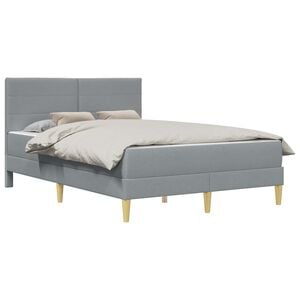 vidaXL Struttura del letto Grigio chiaro 120 x 190 cm Poliestere