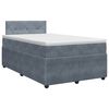vidaXL Letto box spring con materasso Grigio Scuro 120 x 190 cm