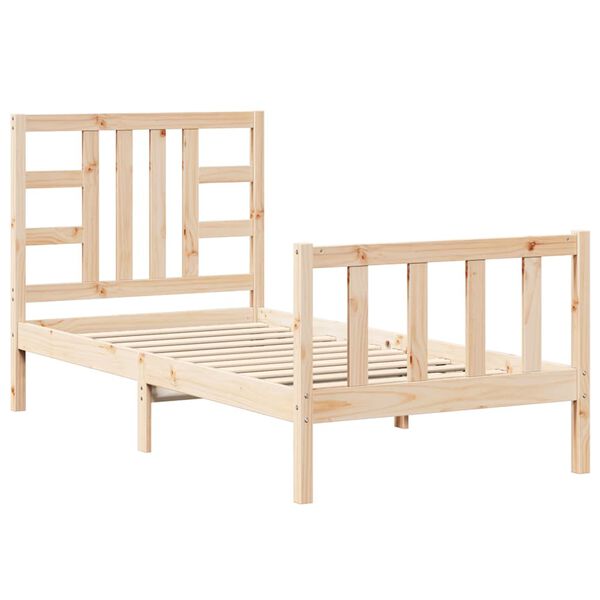 vidaXL Letto senza Materasso 90x190 cm in Legno Massello di Pino