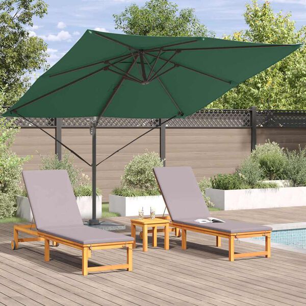 vidaXL Parasol Roma Verde 286 x 284 x 265 cm Alluminio e Poliestere