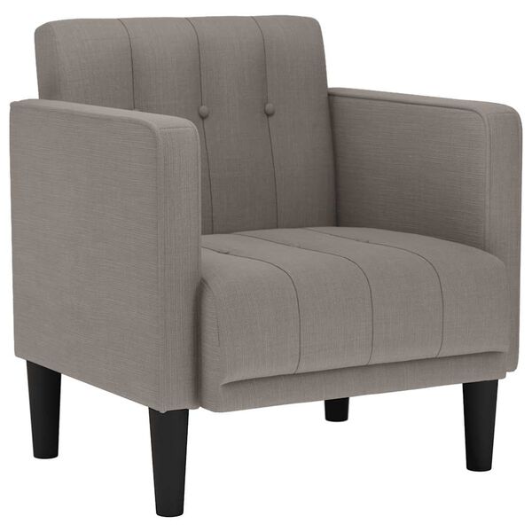 vidaXL Divano Sedia con Braccioli Tortora 53 cm in Tessuto